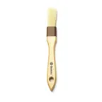 image of Browne USA 61200-1 Pastry Brush, 1" Flat Wood Handle, 100% Pure Boar Bristle, Sealed ABS Ferrules