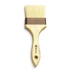 image of Browne USA 61200-3 Pastry Brush, 3" Flat Sealed, 100% Pure Boar Bristle, Wood Handle, ABS Ferrules