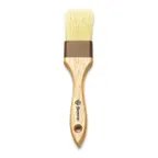 image of Browne USA 6120015 Pastry Brush, 1.5" Flat, Sealed ABS Ferrules, 100% Boar Bristle, Wood Handle