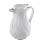 image of Browne USA 744220 Beverage Server, 20 oz (0.5‑0.9 L), 7‑1/2" White ABS With Poly Liner, Thumb Lever