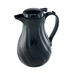 image of Browne USA 744223 Beverage Server, 40 oz (1.2 L), 9-1/2" Height, Black ABS, Swirl Thumb Lever