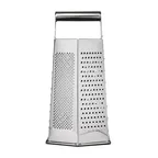 image of Browne USA 746124 9-1/2" 6‑Sided Box Grater, 9" Height, All Stainless Steel Construction
