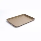 image of Browne USA 746276 - Baking Sheet 13.5"x9.5"x1", Steel, Wave Bottom, PFOA‑Free, 500°F Heat‑Resistant