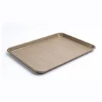 image of Browne USA 746279 - CUISIPRO Baking Sheet 17.5" x 11.75" x 1" Steel Non‑Stick Wave PFOA‑Free 500°F