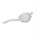 image of Browne USA 746633 Mesh Strainer, 7" x 13" Stainless Steel, Cool‑Touch Loop, Dishwasher Safe