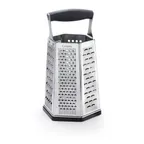 image of Browne USA 746877 Box Grater, 5.6" L x 4.75" W x 9.5" H, Stainless, Surface Glide, Dishwasher Safe