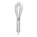 image of Browne USA 74695011 Piano Whisk - 10" Steel Whisk, Non‑Stick Coating Heat‑Resistant, Dishwasher Safe