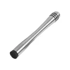 image of Browne USA 747091 Fruit Muddler 8.5" x 1" 1-Piece Stainless Non-Slip Rings SerratedBase StainFinish