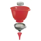 image of Browne USA 747152 3‑in‑1 Funnel Set, 5.9" L×5.9" W×4.4" H,Spice/Salt‑Pepper/Canning Funnels,BPA‑Free