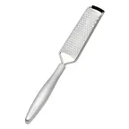 image of Browne USA 747375 Fine Grater – 8"×1.25"×0.25" Stainless Blade Aluminum Handle Glide Dishwasher Safe