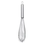 image of Browne USA 74767099 Piano Whisk, 10" Stainless Steel, Dishwasher Safe, Hanging Eyelet