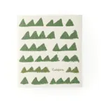 image of Browne USA 747930 Small Bar Towel, 20x17x0.2 cm (7.87x6.7 in), Green Decorative Print, Biodegradable, Plant‑Based Ink