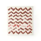 image of Browne USA 747934 CUISIPRO Eco-Cloth Kitchen Towel, 7.87x6.7 in, Red ZigZag, Dishwasher Safe, Reusable