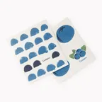 image of Browne USA 747949 CUISIPRO Bar Towel, 20x17x0.2 cm (7.9×6.7 in), Blue Dots, 100% Biodegradable, Plant‑Based Ink – Pack