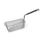 image of Browne USA 79213 Fryer Basket – 13" x 6.5" x 5" Nickel‑Plated Steel, Green Handle, Mesh, Floor