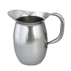 image of Browne USA 8203 Pitcher – 100 oz (3 qt), 9" Bell‑Shaped Steel with Tubular Handle, Mirror