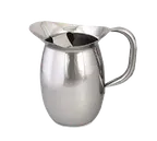 image of Browne USA 8203G Metal Pitcher - 100 oz 9" Height, Stainless Steel,, Guard, Tubular Handle