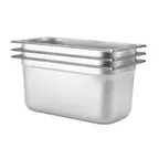 image of Browne USA 98142 - 1/4 2.2qt Pan, 10-3/8"L x6-3/8"W x2.5"D, 304 SS, 25 G Reinf Edge, Anti‑Jam, NSF