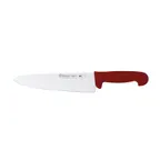 image of Browne USA PC12910RD Chef Knife – 10" Molybdenum Stainless Steel Blade, Red ABS Handle, NSF