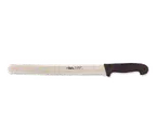 image of Browne USA PC15512 Bread & Sandwich Knife, 12" High‑Carbon Steel Blade, Black Handle, NSF
