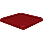 image of Carlisle 1197105 - Red Polyethylene Food Storage Lid, Fits 6-8 Qt Squares, NSF, USA