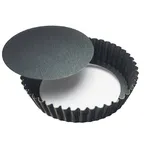 image of Louis Tellier 224810 Gobel Cake Mold, 4" Dia x 1.2" H, Non‑Stick, Removable Bottom, PFOA‑Free