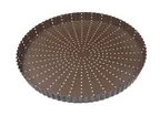image of Louis Tellier 226331 Tart Mold, 9.44" Diameter x 1" Height Fluted Nonstick Tin-Plated Baking Pan