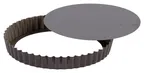 image of Louis Tellier 226432 Tart Mold – 10.23" Dia x 1" Quiche Pan, Non‑Stick Tin‑Plated, Removable Bottom