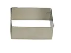 image of Louis Tellier 864330 Rectangular Pastry Ring, 4.72" W x 2.36" D x 1.77" H, Stainless Steel
