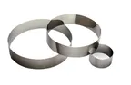 image of Louis Tellier 865050 Mousse Pastry Ring, 7.08" Dia x 1.77" H, 0.10" Thick, Stainless Steel, Round