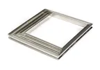 image of Louis Tellier 865550 - Square Stainless Tart Ring, 8.66" W x 8.66" D x 0.78" H, 4/10" Thick