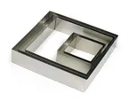 image of Louis Tellier 869030 Pastry Ring – 2.36"W x 2.36"D x 1.18"H Free‑Form Stainless Steel