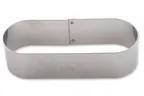 image of Louis Tellier 884017 Pastry Ring Cake Frame, 4.33"W x 1.57"D x 1.18"H Oblong Stainless Steel, - 1/Box