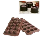 image of Louis Tellier SCG04N Chocolate Mold, Silicone, 15 x 0.34 oz, 24" x 16", Freezer-to-Oven/Microwave