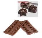 image of Louis Tellier SCG06 Silicone Chocolate Mold, 24" x 16", 12 × 0.24‑0.30 oz, Non‑Stick, Oven Safe