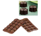 image of Louis Tellier SCG08 - Flexible Chocolate Mold, 15 x 0.30 oz, 24" x 16" Silicone, Oven/Microwave Safe