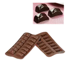 image of Louis Tellier SCG09 Silicone Chocolate Mold-14 × 0.27 oz, 24" × 16" Overall Flex, Freezer-to-Oven