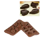image of Louis Tellier SCG10 - Flexible Silicone Chocolate Mold, 24" x 16", 8 pcs 0.34‑0.46 oz, Oven‑Safe