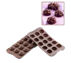 image of Louis Tellier SCG13N - Rose Silicone Chocolate Mold 24" x 16" Flexible Non‑Stick, 15×0.24 oz