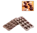 image of Louis Tellier SCG16N Chocolate Mold Dino, Flex Silicone, 24" x 16", 12 x 0.27 oz, Freezer-Oven Safe