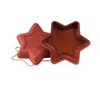 image of Louis Tellier SFT201 Star Baking Mold, 10-1/4" Dia x 1-9/16" H, Food‑Grade Silicone, Non‑Stick