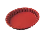 image of Louis Tellier SFT424 Flan Mold, 9-1/2" Dia x 1-1/4" H, Food‑Grade Silicone, Non‑Toxic Non‑Stick