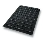image of Louis Tellier SQ018 Black Silicone Mold, 100 × 12 ml, Microwave/Freezer/Oven Safe, Made in Italy