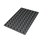 image of Louis Tellier SQ034 Mini-Charotte Silicone Mold, Black, 77 ¼‑oz Pieces, Mic/Frz Safe – 70‑120 pcs