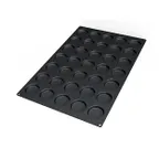 image of Louis Tellier SQ044 Black Silicone Pastry Mold, 35 1‑1/10 oz, 30‑48, Mic/Frz/Dsh Safe, Made In Italy