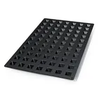 image of Louis Tellier SQ046 - Black Silicone Pyramid Mold, 77 × 0.37 oz, Microwave & Dishwasher Safe, Italy