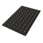 image of Louis Tellier SQ050 Flexible Black Silicone Baking Mold, 70 Half‑Ounce Pieces – Made in Italy