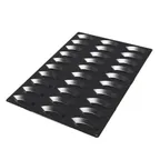 image of Louis Tellier SQ054 - Black Silicone Boat Mold, 30‑Compartment 1/2‑oz Cups, Oven Safe, Made in Italy