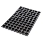 image of Louis Tellier SQ061 Silikomart Mold, 96 Pcs ½-oz Black Non-Stick Silicone - 70-120 Compartments