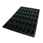 image of Louis Tellier SQ071 Flexible Black Silicone Mold, 48 x 0.8 oz, Non‑Stick, Oven Safe, Made in Italy